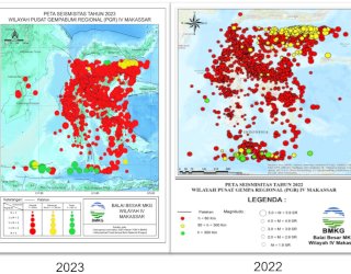 Kaleidoskop 2023, BMKG Wilayah IV Makassar: Ada 3.214 Gempa Bumi&nbsp;