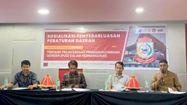 Sekretariat DPRD Makassar Gelar Sosialisasi Perda Soal PUG, Begini Arahan Narasumber