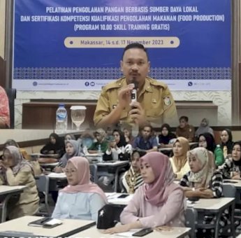 Kepala DKP Makassar Buka Pelatihan Pengelolaan Pangan Sumber Lokal