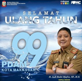 Kepala Balitbangda Makassar Ucapkan Selamag HUT ke 99 PDAM, Begini Harapannya