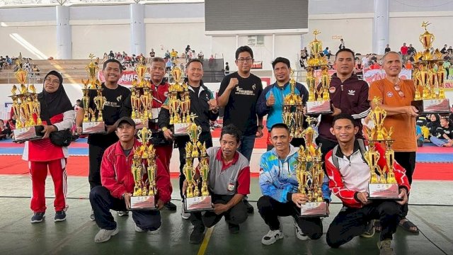 Kumpulkan 15 Medali Emas, INKAI Sulsel Juara Umum Makassar Karate Open Tournament 2023