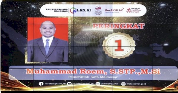 Kepala Dispar Makassar Muh Roem Jadi Lulusan Terbaik Latpim TK II