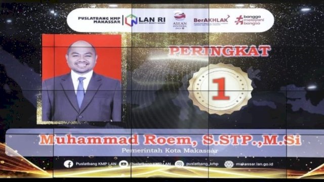 Kepala Dispar Makassar Muh Roem Jadi Lulusan Terbaik Latpim TK II