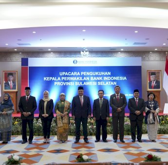 Gubernur Bank Indonesia Kukuhkan Rizki Ernadi Wimanda Jadi KPwBI Sulsel, Harap Ada Sinergitas dengan Pemda
