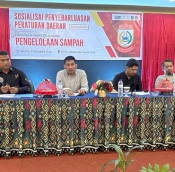 Sekretariat DPRD Makassar Sosialisasikan Perda Pengelolaan Sampah, Hadirkan Tiga Narasumber