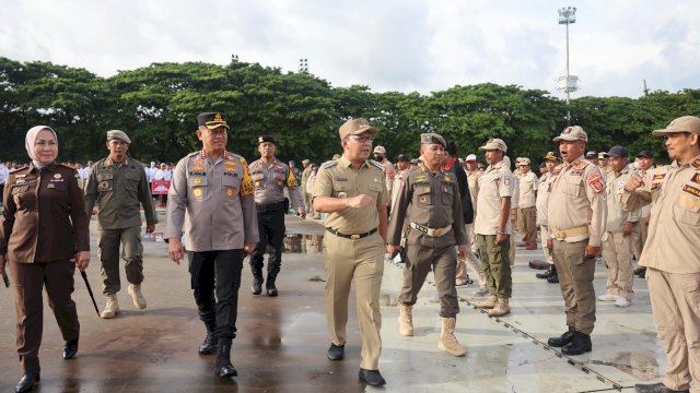 Satpol PP-Satlinmas se-Kota Makassar Siap Wujudkan Pemilu Damai dan Berkualitas