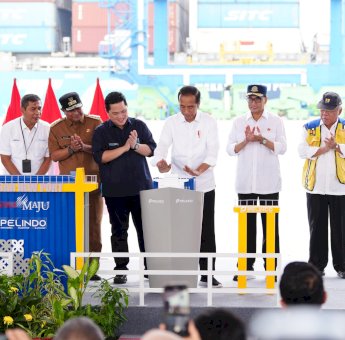 Presiden Jokowi Resmikan MNP, Pelabuhan Logistik Terbesar Kedua di Indonesia