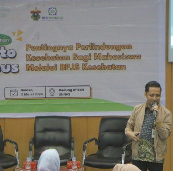 BPJS Sosialisasikan Pentingnya Perlindungan Kesehatan bagi Mahasiswa Unhas
