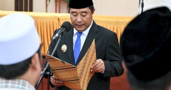 Pj Gubernur Sulsel Bahtiar Baharuddin Lantik Pengurus Baru Masjid 99 Kubah