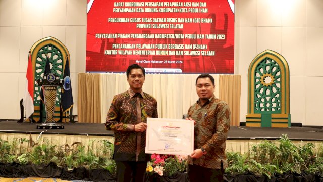 Makassar Raih Penghargaan Kota Peduli HAM 2023