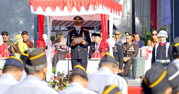 Liberti Sitinjak Pimpin Upcara HBP ke-60, Tegangan Hal Ini ke Jajaran Kanwil Kemenkumham Sulsel