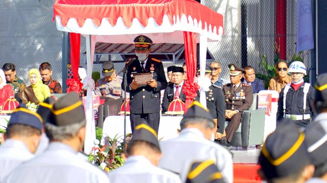 Liberti Sitinjak Pimpin Upcara HBP ke-60, Tegangan Hal Ini ke Jajaran Kanwil Kemenkumham Sulsel