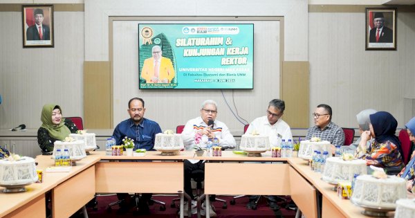 Silaturahmi ke FEB, Rektor UNM: Persahabatan Kita Harus Memiliki Arti Bersinergi untuk Maju Bersama