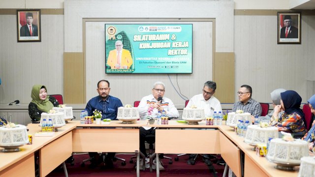 Silaturahmi ke FEB, Rektor UNM: Persahabatan Kita Harus Memiliki Arti Bersinergi untuk Maju Bersama
