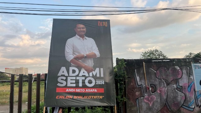Andi Seto Asapa Mantap Bertarung di Pilkada Makassar: Baliho Tersebar Sejumlah Titik
