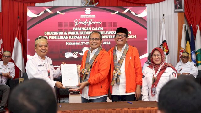 Sah, Pasangan Danny Pomanto-Azhar Arsyad Resmi Daftar Pilgub Sulsel 2024