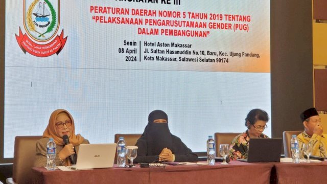 Apiaty Amin Syam Bahas Perda PUG, Pertegas Kesetaraan Gender di Makassar