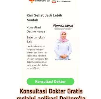Dinkes Makassar Siapkan Konsultasi Kesehatan Gratis Lewat Aplikasi Dottoro’ta