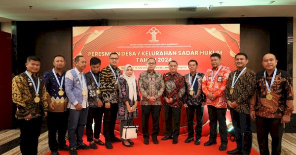 Menkumham Yasonna Laoly Resmikan 12 Kelurahan di Kota Makassar Jadi Desa/Kelurahan Sadar Hukum