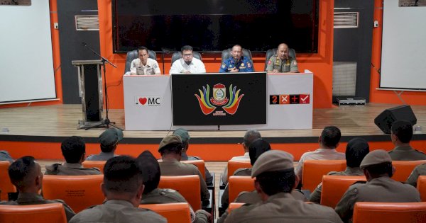 Sekcam Rappocini Terima Kunjungan Damkar Makassar, Beri Arahan Satpol PP BKO Kecamatan