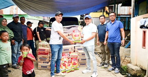 PDAM Makassar Bantu Korban Kebakaran di Kelurahan Kaluku Bodoa