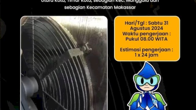 PDAM Makassar Lakukan Perbaikan Kebocoran di Sungai Moncongloe