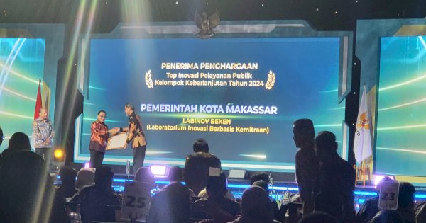 Pemkot Makassar Raih Penghargaan Lima Terbaik Inovasi Kelompok Berkelanjutan
