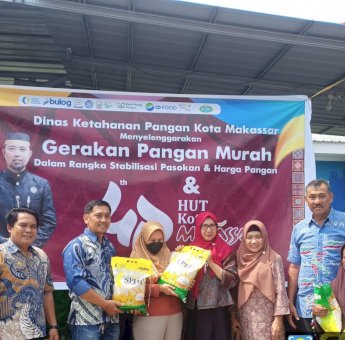 Semarakkan HUT Kota Makassar ke-417, DKP Gelar Pangan Murah di Kelurahan Sambung Jawa