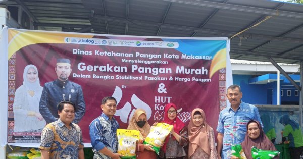 Semarakkan HUT Kota Makassar ke-417, DKP Gelar Pangan Murah di Kelurahan Sambung Jawa