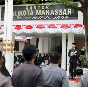 Pjs Wali Kota Makassar Pimpin Upacara Hari Pahlawan, Tekankan Pemimpin sebagai Teladan