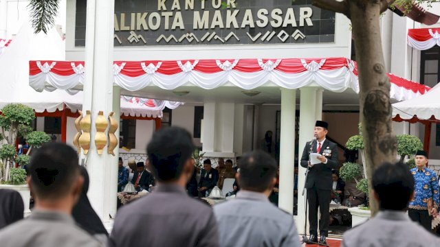 Pjs Wali Kota Makassar Pimpin Upacara Hari Pahlawan, Tekankan Pemimpin sebagai Teladan