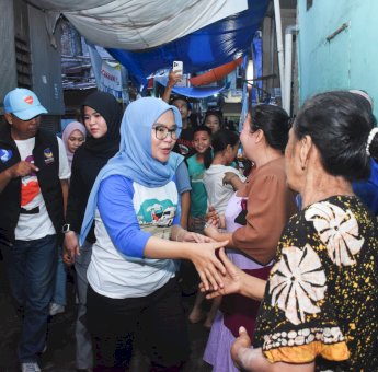 Rezki Gerakkan Suara Pemilih di Wilayah Utara Makassar Sambil Blusukan Sapa Warga