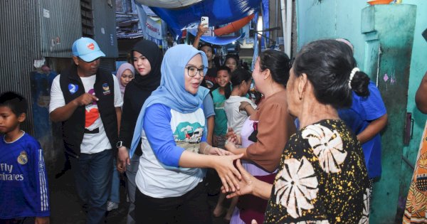 Rezki Gerakkan Suara Pemilih di Wilayah Utara Makassar Sambil Blusukan Sapa Warga