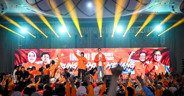 Indira-Ilham Kumpulkan Ribuan Pendukung Jelang Masa Tenang, Konsolidasi Kemenangan di Pilwakot Makassar