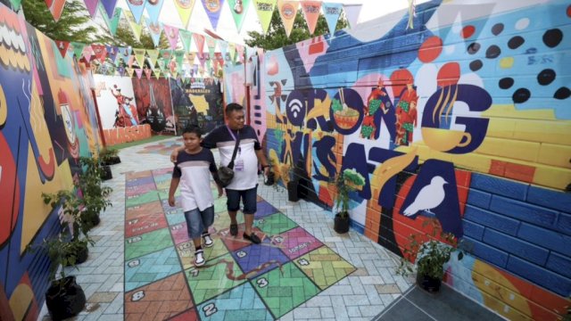 Replika Lorong Wisata di F8 Makassar Jadi Spot Favorit Pengunjung Lokal Hingga Mancanegara