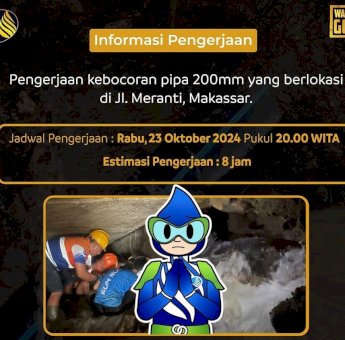 PDAM Sampaikan Permohonan Maaf ke Pelanggan, Suplai Air Terganggu Usai Pipa Bocor di Jalan Meranti