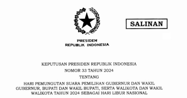 Presiden Prabowo Tetapkan 27 November Hari Libur Nasional