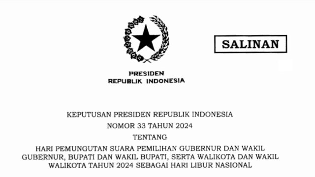 Presiden Prabowo Tetapkan 27 November Hari Libur Nasional