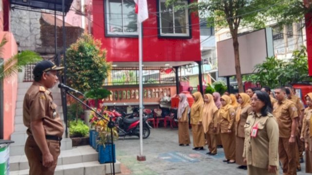 Jaga Kekompakan Kecamatan Bontoala Rutin Gelar Apel Pagi