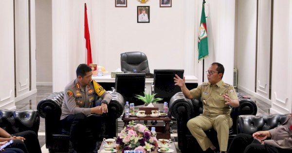 Pertemuan Perdana Wali Kota Danny Pomanto dan Kapolrestabes Makassar Kombes Arya Pasca Dilantik