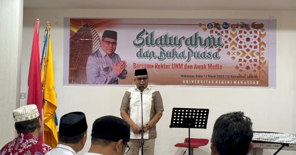 Rektor UNM Gelar Silaturahmi dan Buka Puasa Bersama Awak Media, Prof Karta: Ini Bentuk Penghargaan