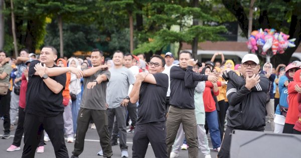 Pasca Lebaran Idulfitri, Munafri Arifuddin Olahraga Bareng Warga di CFD Jenderal Sudirman