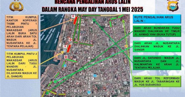 May Day di Makassar, Lalu Lintas Dialihkan demi Aksi Damai dan Tertib