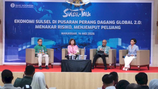 BI Sulsel Gelar Sulsel Talk: Perang Dagang Global 2.0 Bakal Guncang Ekonomi Dunia