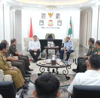 Wali Kota Makassar Terima audience Kaotmilti IV dan Aspidmil Sulsel