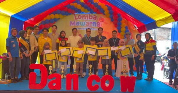 Lomba Mewarnai Indomaret–Dancow Meriah, Ratusan Anak Ikut Unjuk Kreativitas di Makassar