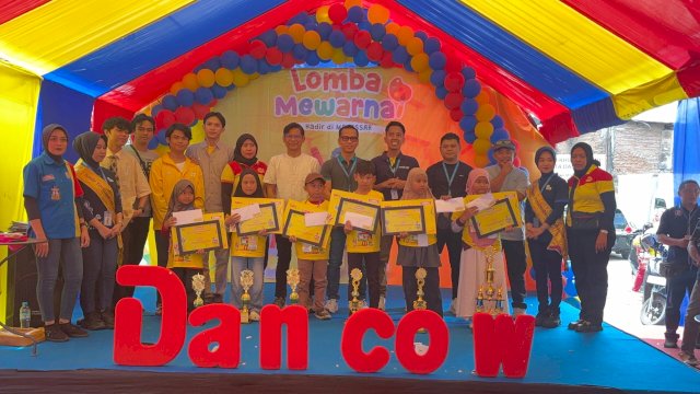 Lomba Mewarnai Indomaret&ndash;Dancow Meriah, Ratusan Anak Ikut Unjuk Kreativitas di Makassar