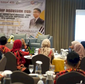Dinas Penataan Ruang Makassar Gelar FGD Bahas Sinkronisasi Batas Administratif Makassar&ndash;Gowa