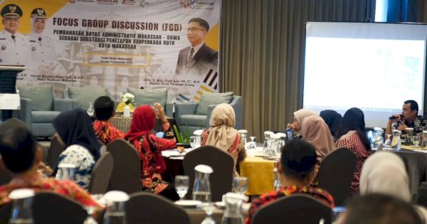 Dinas Penataan Ruang Makassar Gelar FGD Bahas Sinkronisasi Batas Administratif Makassar–Gowa