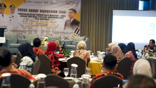 Dinas Penataan Ruang Makassar Gelar FGD Bahas Sinkronisasi Batas Administratif Makassar&ndash;Gowa